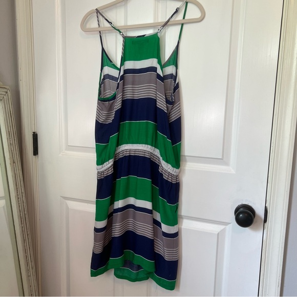 Banana Republic‎ Blue & Green Striped Sundress Size L - Picture 10 of 10
